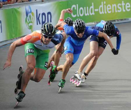 La selección Holandesa en el mundial de patinaje de velocidad 2015