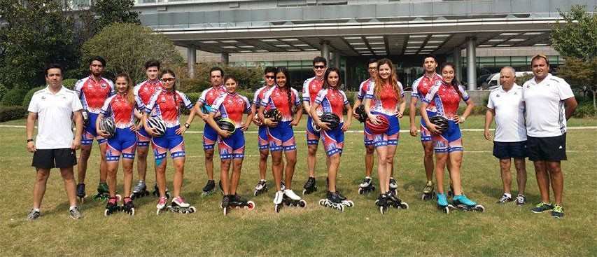 Los selecctionados del Chile en el campeonato del mundo de patinaje de velocidad de 2016