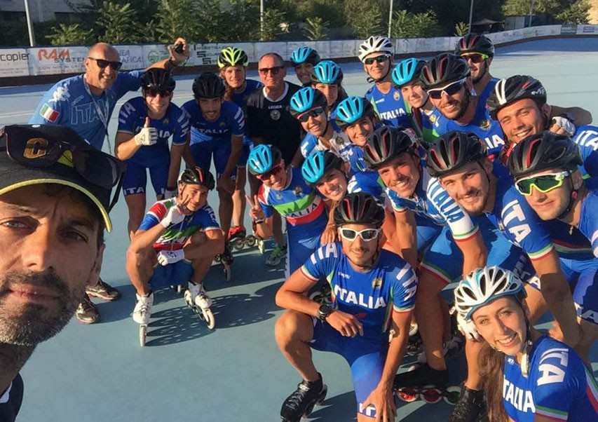 Italia esta preparandose para el mundial de patinaje de velocidad de 2016