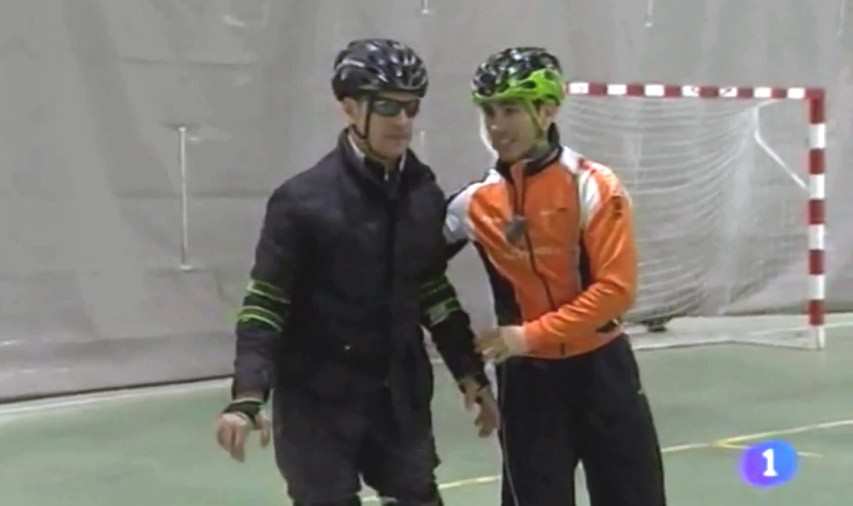 Un patinador ciego se lanza a por la P2P