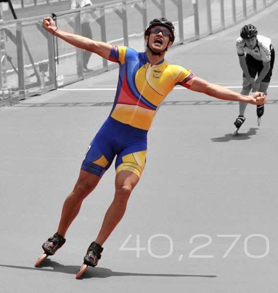 Campeonato mundial en 2013: Andrés Muñoz bate el récord mundial de 500 m