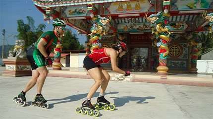 Estancia roller en Thailandia en febero de 2014