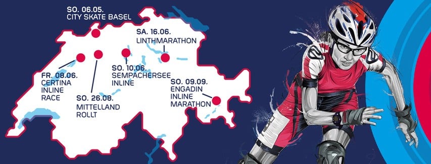 Swiss Skate Tour de 2018 &#8211; Linthmarathon en Tuggen (Suiza)