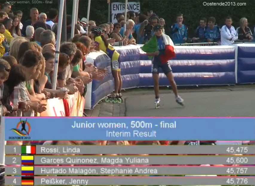 Linda Rossi campeona del mundo en  500 m ruta!
